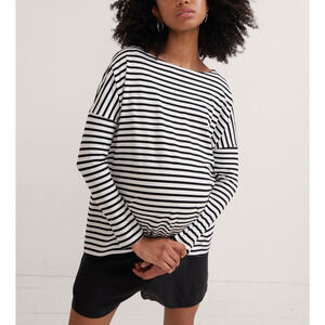 Hatch 'The Perfect Tee' Black Boat Neck Longsleeve Maternity Tee Size 0